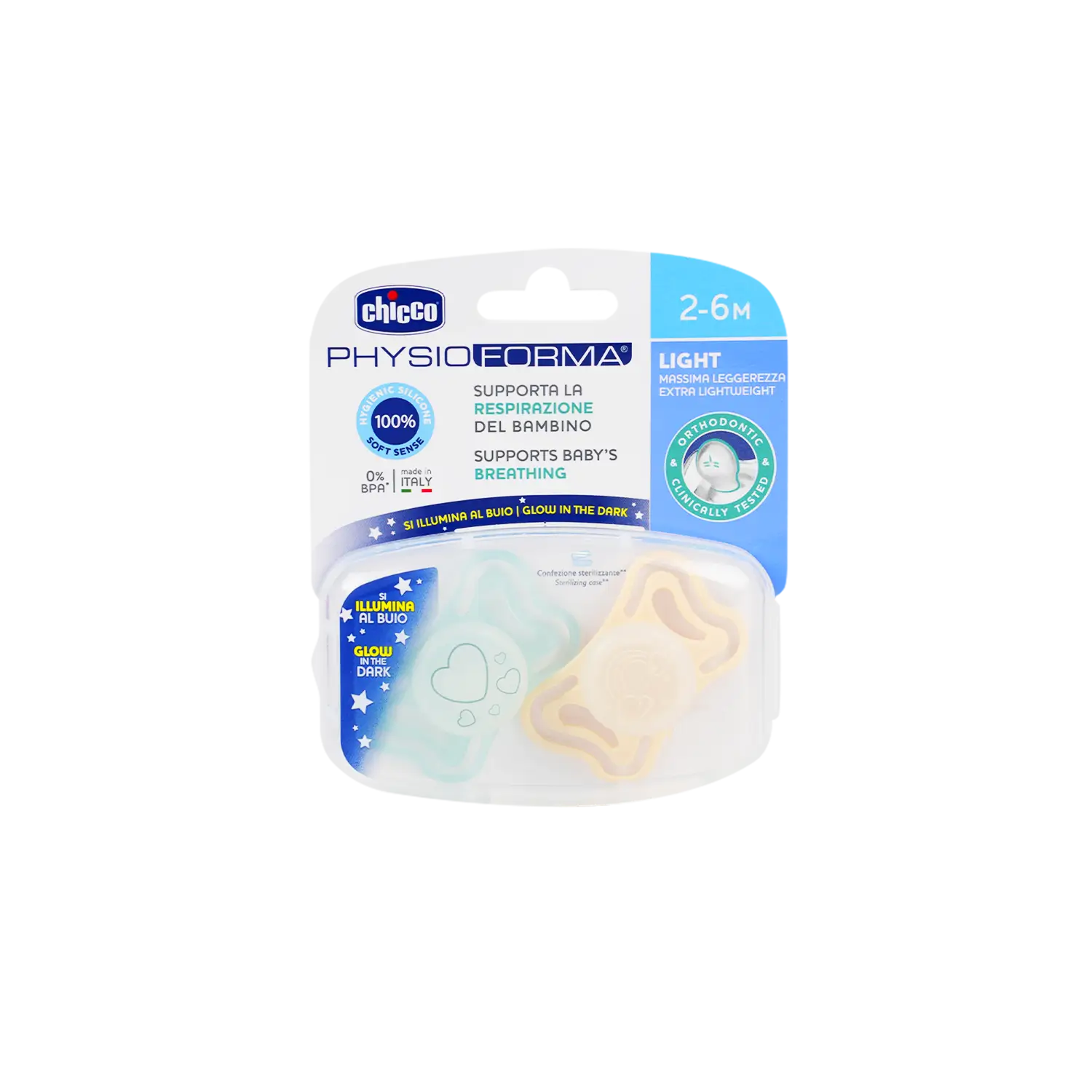 Chicco Physio Forma light Glow (2-6M) 2Pcs - 6351
