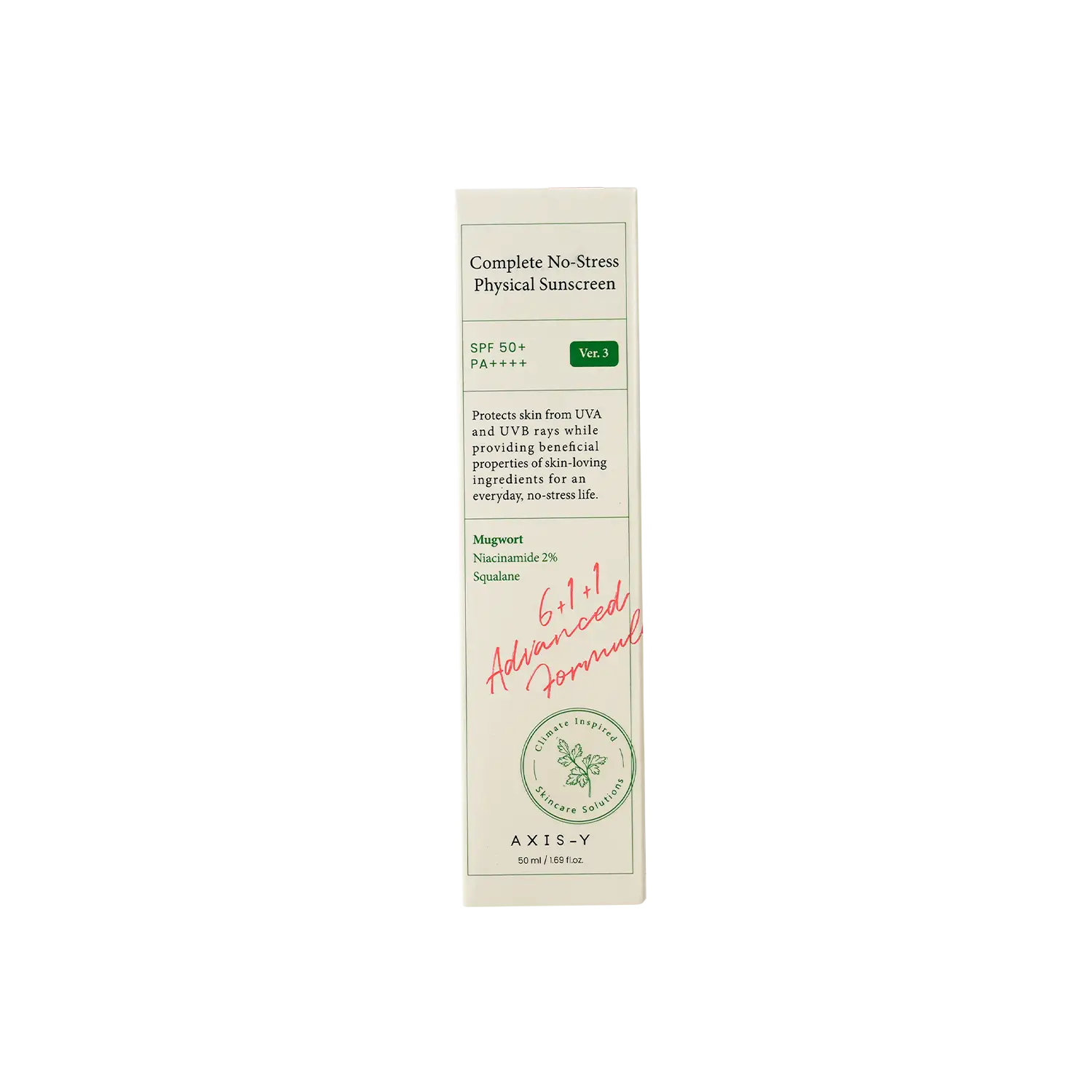 Axis-Y No-Stress Physical Sunscreen Spf50+ PA++++ 50Ml