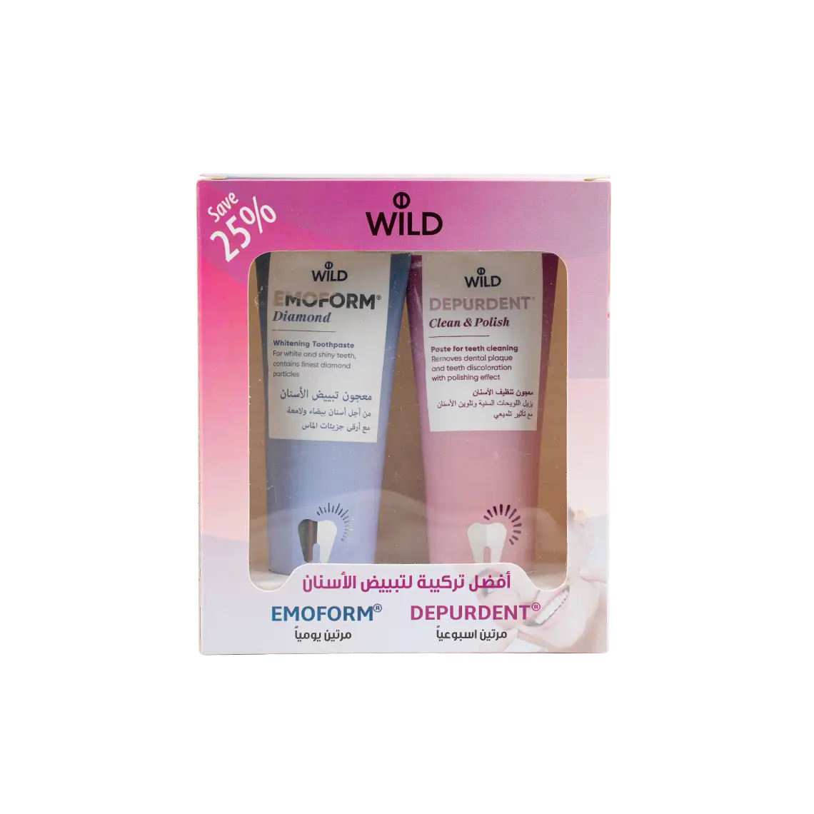 Wild Depurdent & Emoform Diamond Toothpaste 75ml 25% Offer