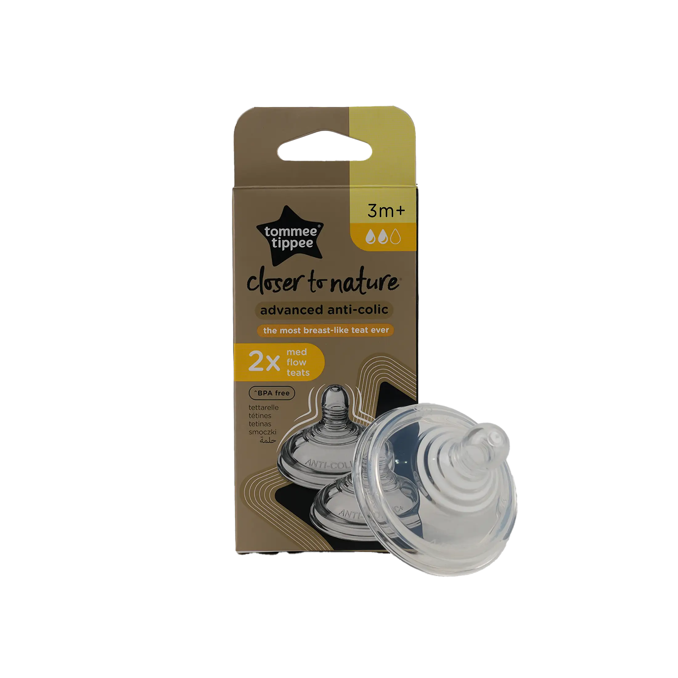 Tommee Tippee Advanced Anti-Colic 3m+ Medium Flow 2X - 1286
