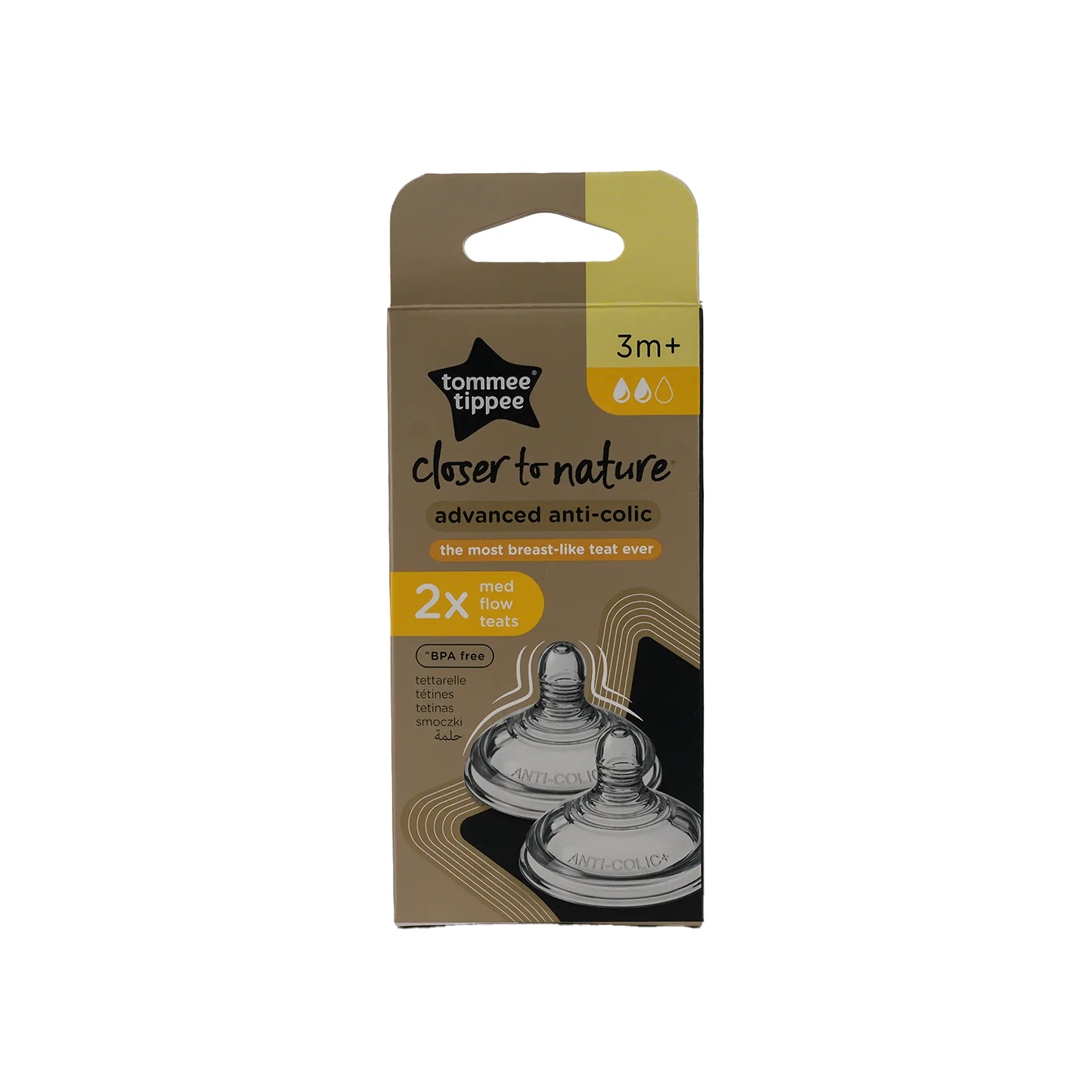 Tommee Tippee Advanced Anti-Colic 3m+ Medium Flow 2X - 1286