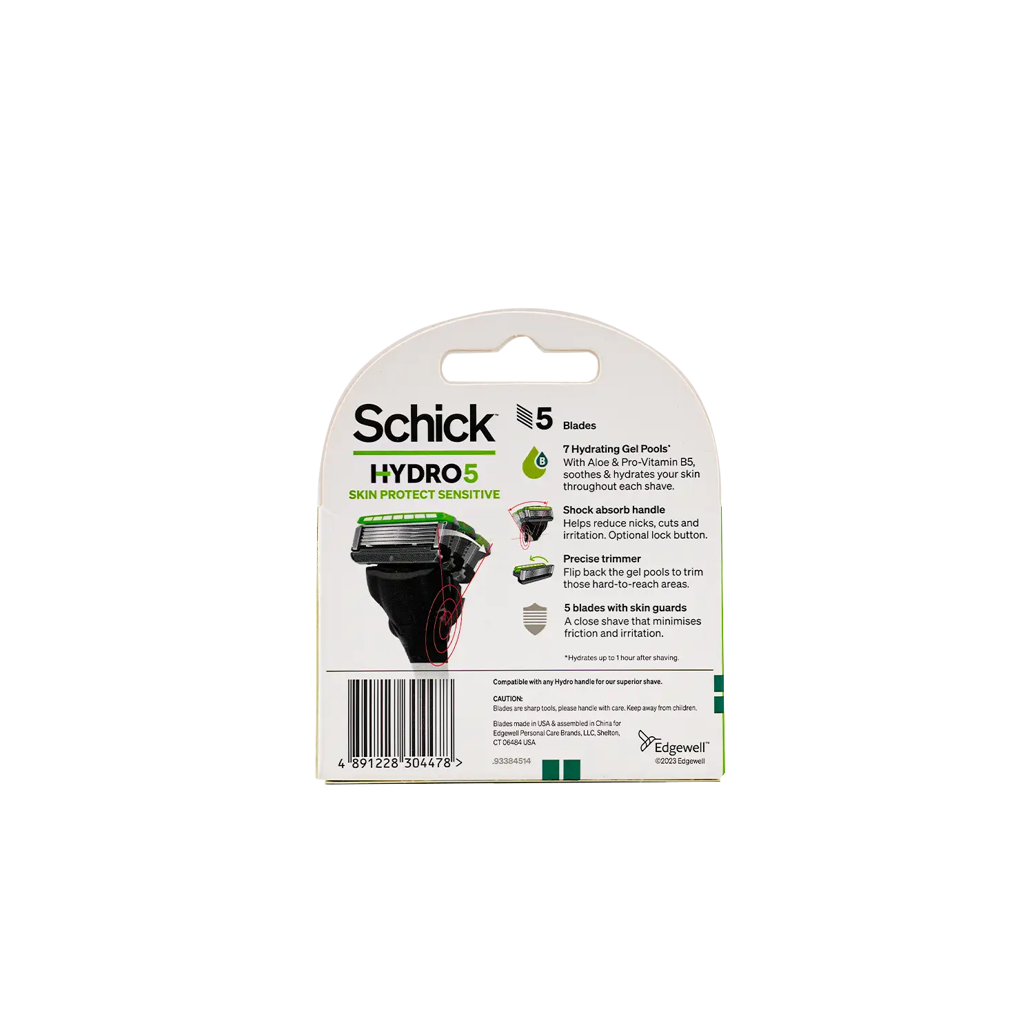 Schick Men Hydro5 Skin Protect Sensitive 5 Blades 4Pcs