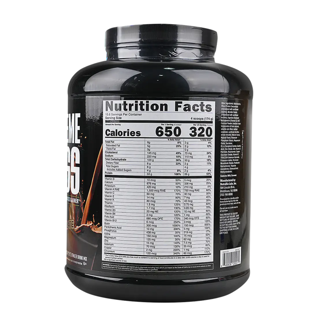 Nutrabio Extreme Mass Chocolate 2.722g