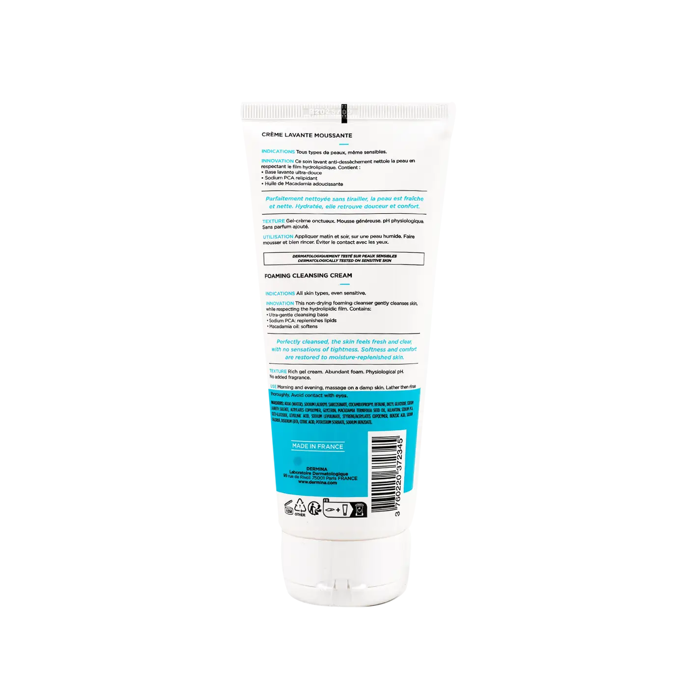 Dermina Hydralina Foaming Cleansing Cream 200ml