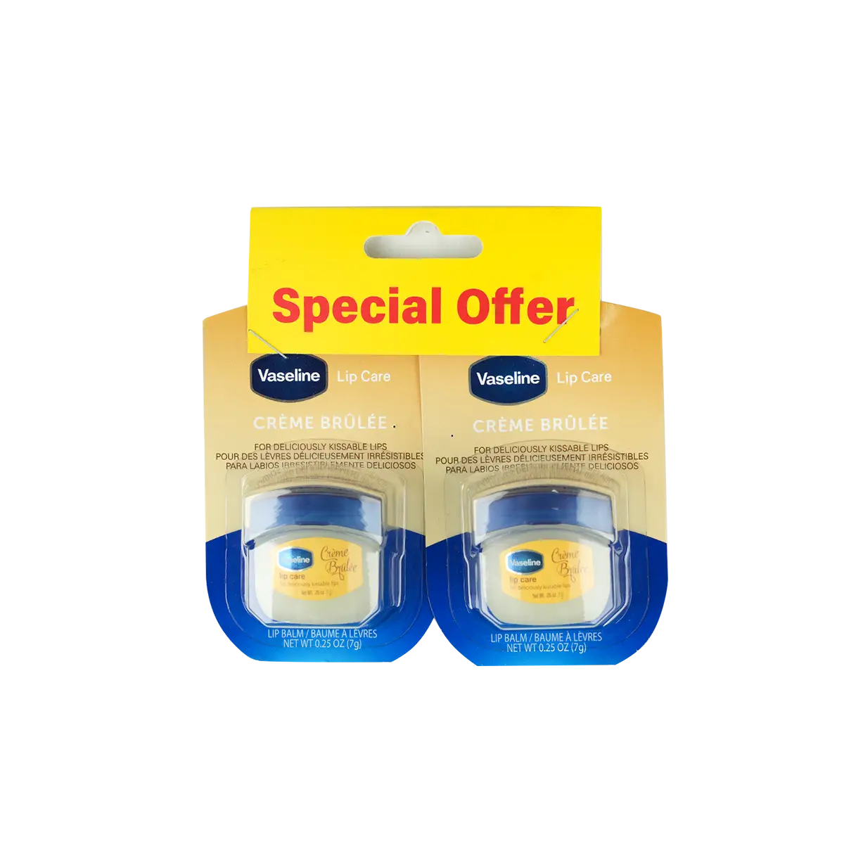 Vaseline Lip Care 7g -Creme Brulee 1+1Offer