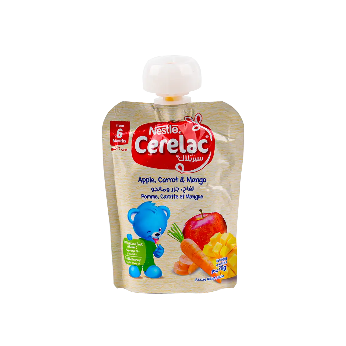 Nestle Cerelac From 6 Months 90G – Apple,Carrot & Mango