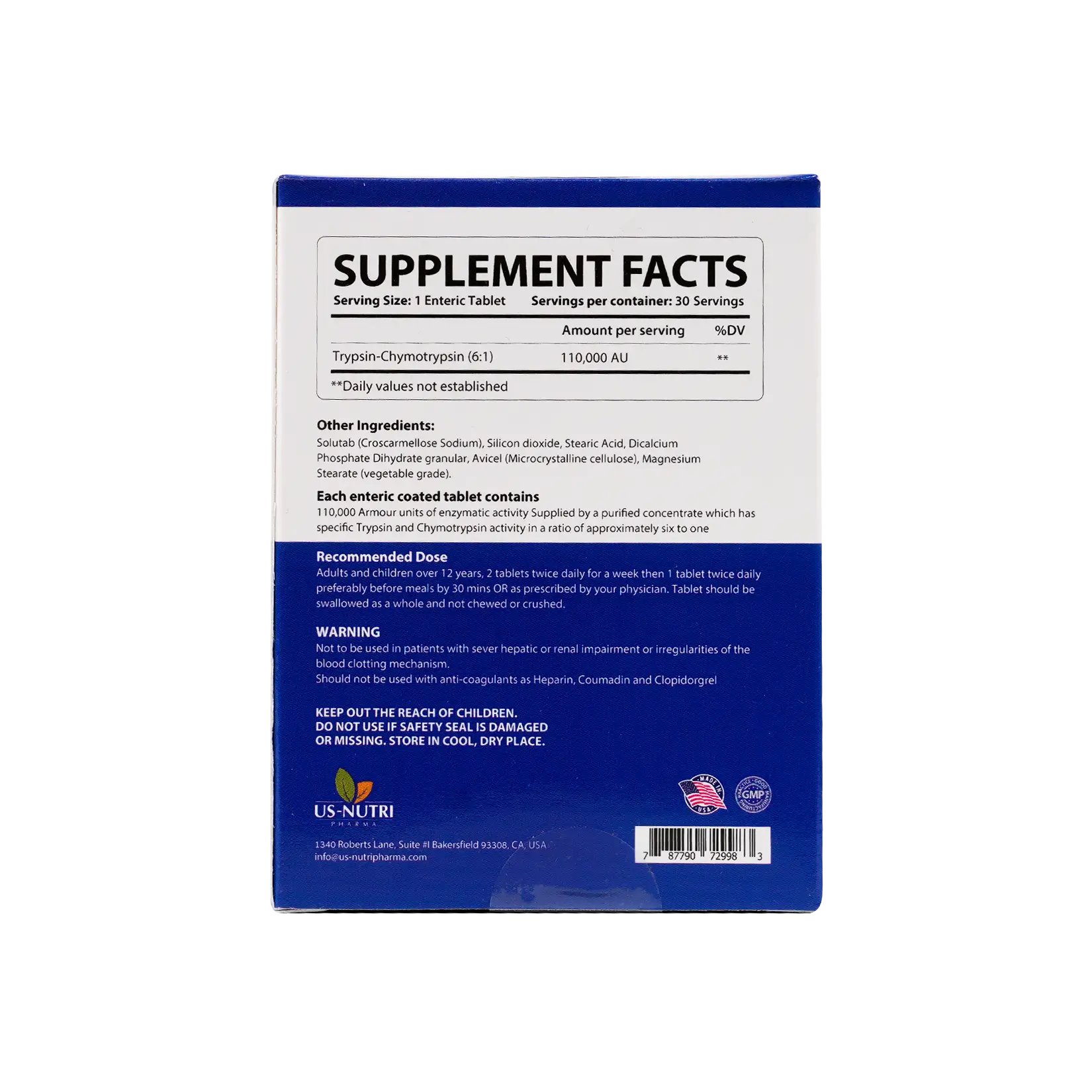 Us Nutri Qzyme 30 Tablets