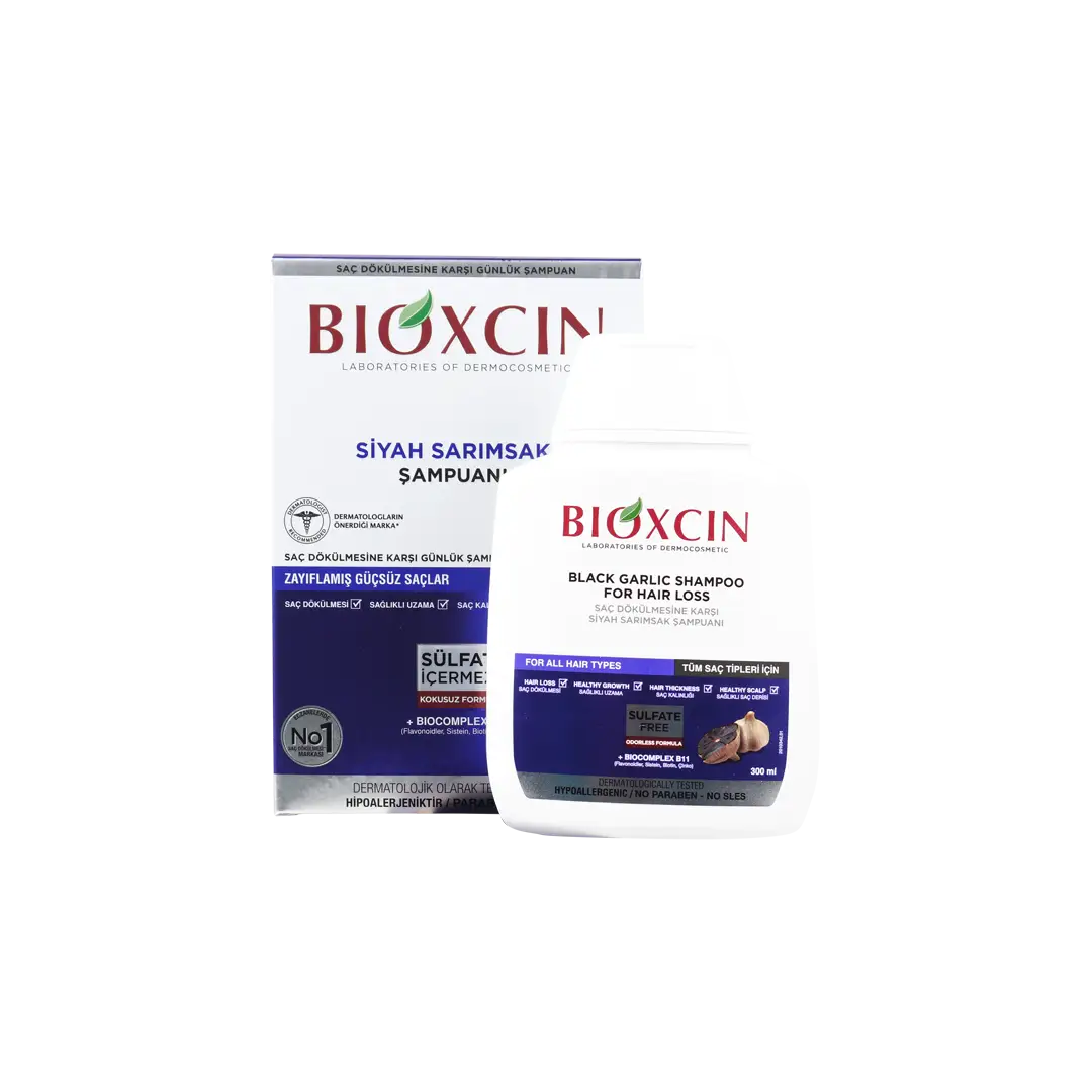 Bioxcin Daily Shampoo For Hair Loss 300ml-Black Garlic