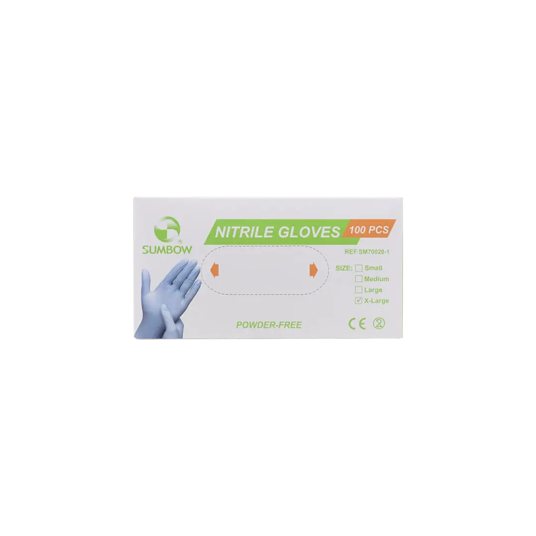 Sumbow Nitrile Gloves Powder-Free 100pcs-XL