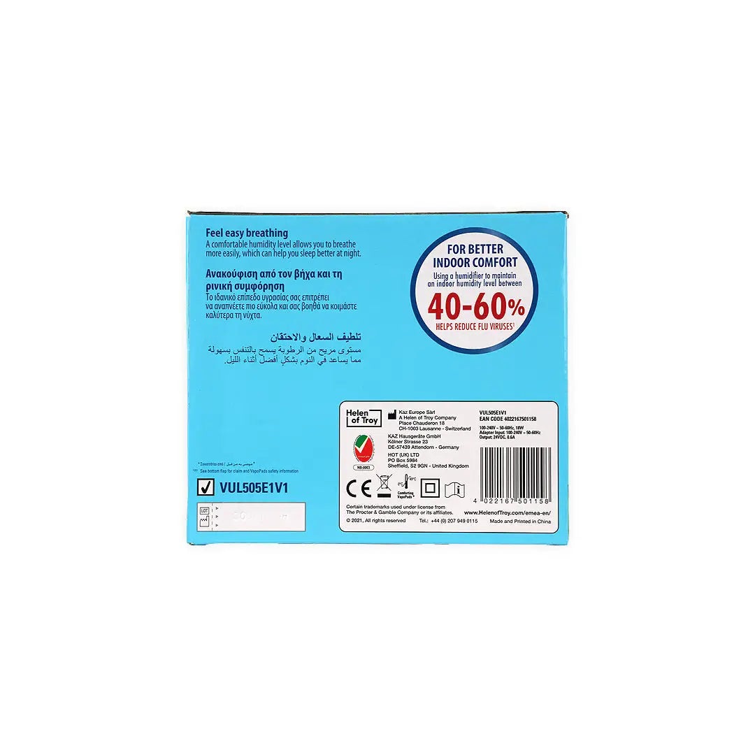 Vicks Humidifier Mini Ultrasonic Cool Mist 0.5L-505E1