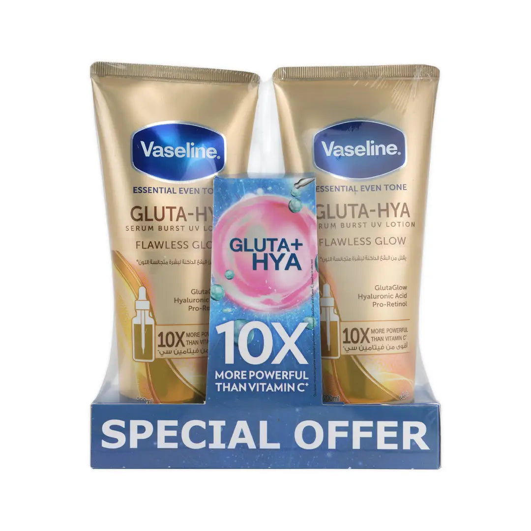 Vaseline Gluta-Hya Uv Lotion 2X200ml-Flawless Glow