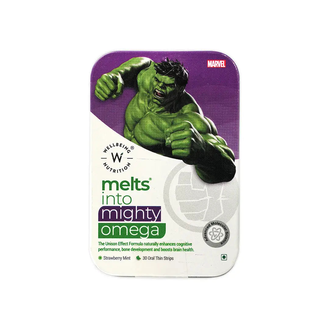 Wellbeing Melts Into Kids Mighty Omega 30 Strips-Boys