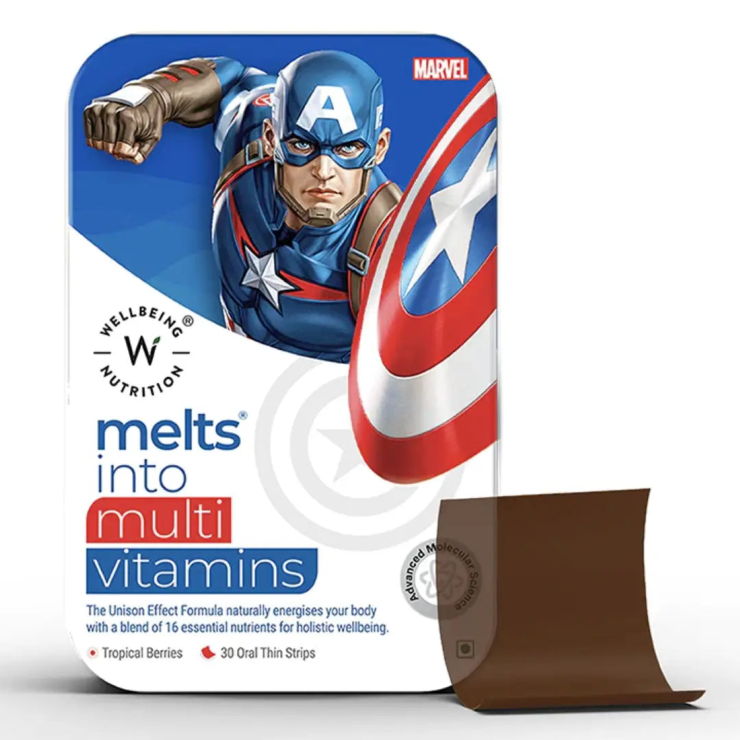 Wellbeing Melts Into Kids Multi Vitamins 30 Strips-Boys