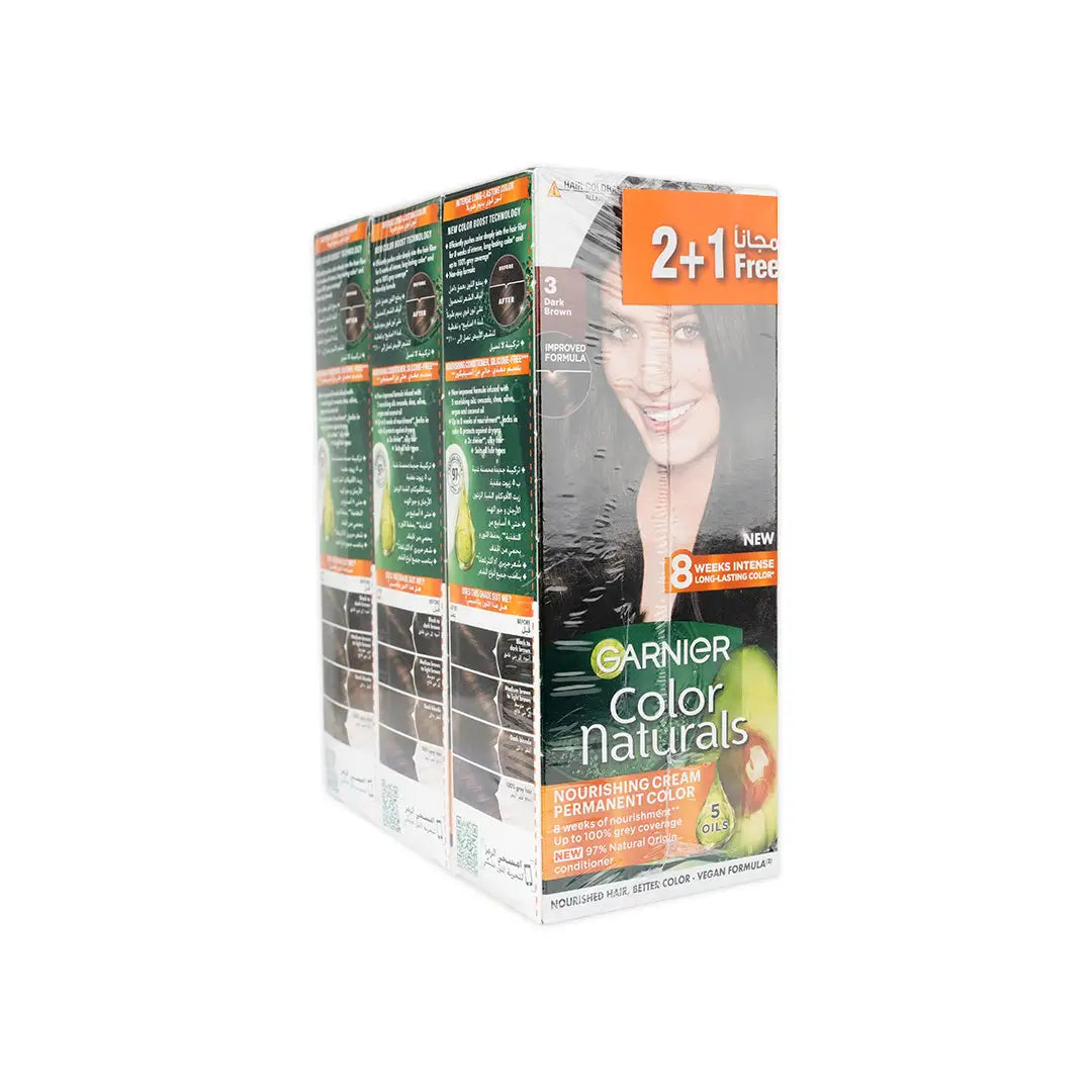 Garnier Color Naturals No.3-Dark Brown (2+1)