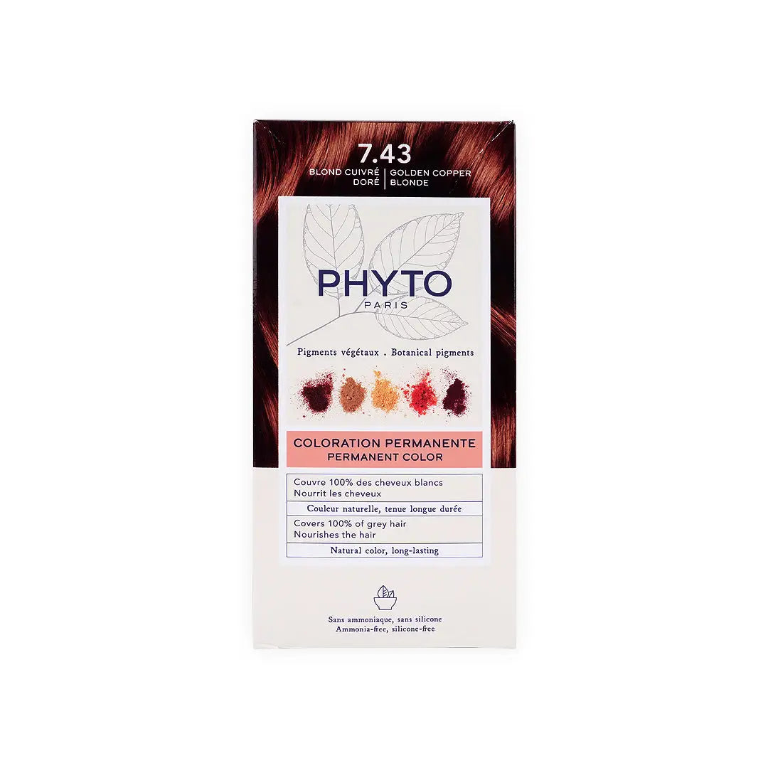 Phyto Permanent Hair Color NO. 7.43 - Golden Copper Blonde