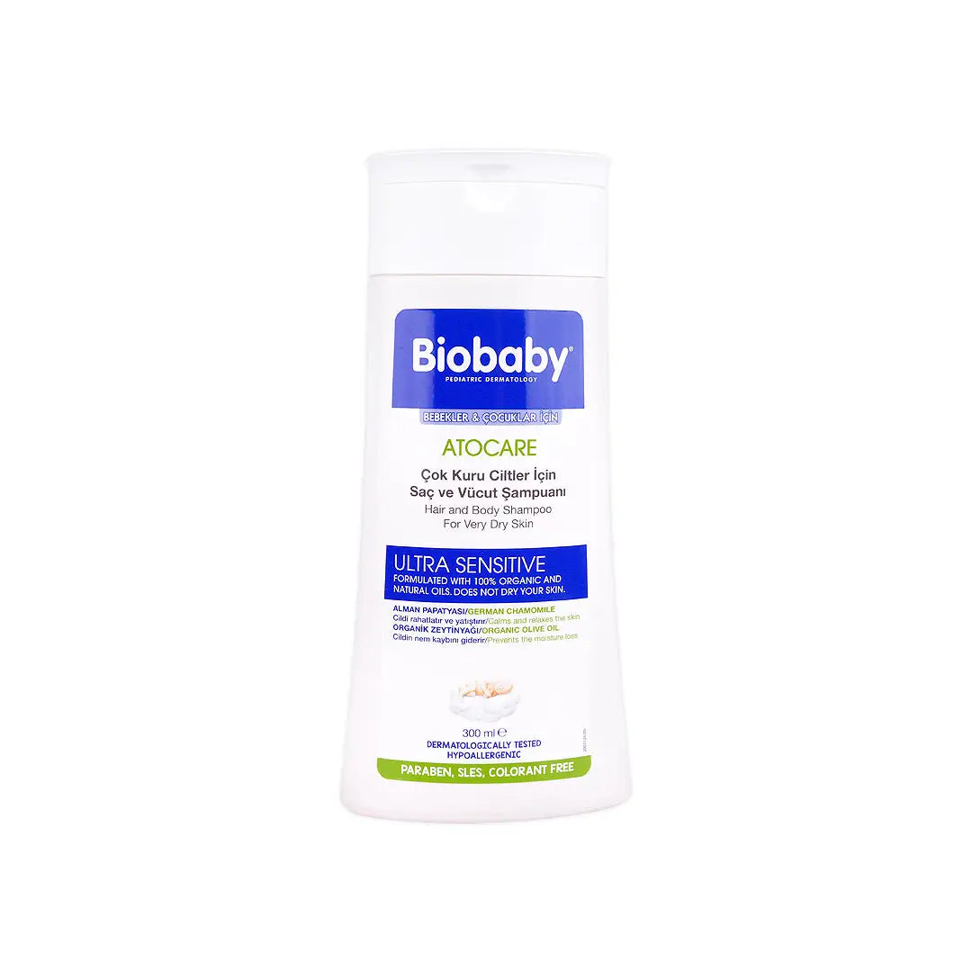 Biobaby Atocare Hair & Body Shampoo For Very Dry Skin 300ml