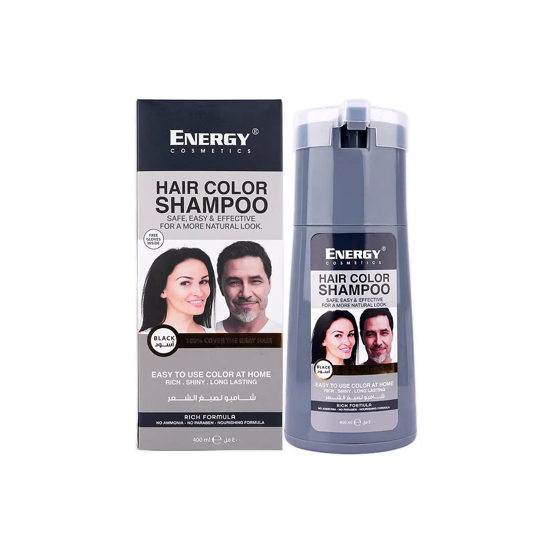 Energy Hair Color Shampoo 400ml-Black