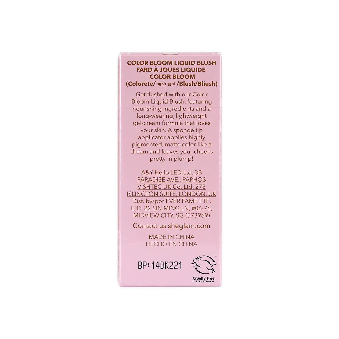 Sheglam Color Bloom Liquid Blush 5.2ml-Love Cake