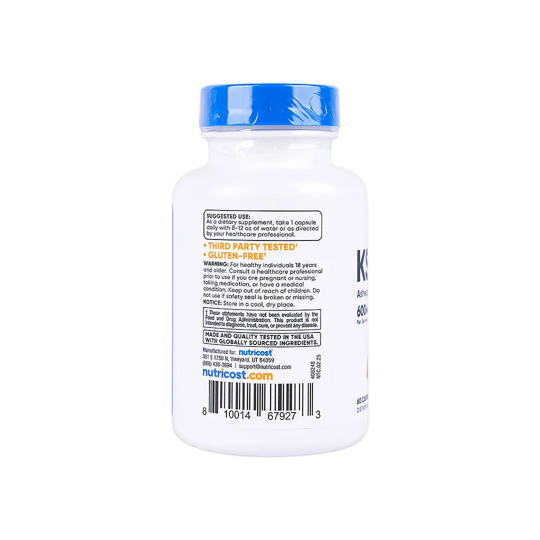 Nutricost Ksm-66 Ashwagandha 600mg 60 Caps