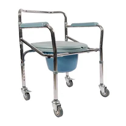 Vantevis Folding Commode with Wheels