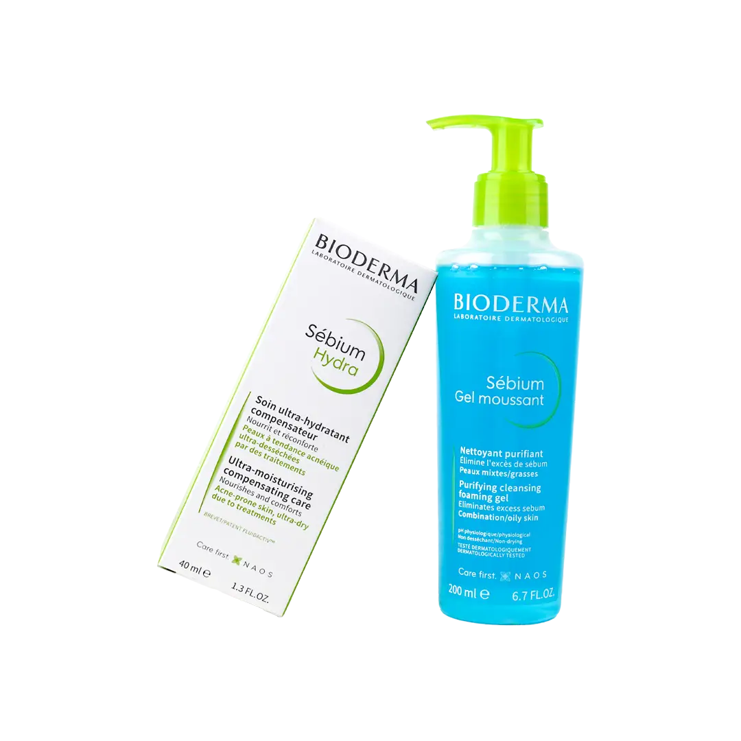 Bioderma Sebium Foaming Gel + Hydra Cream-Set