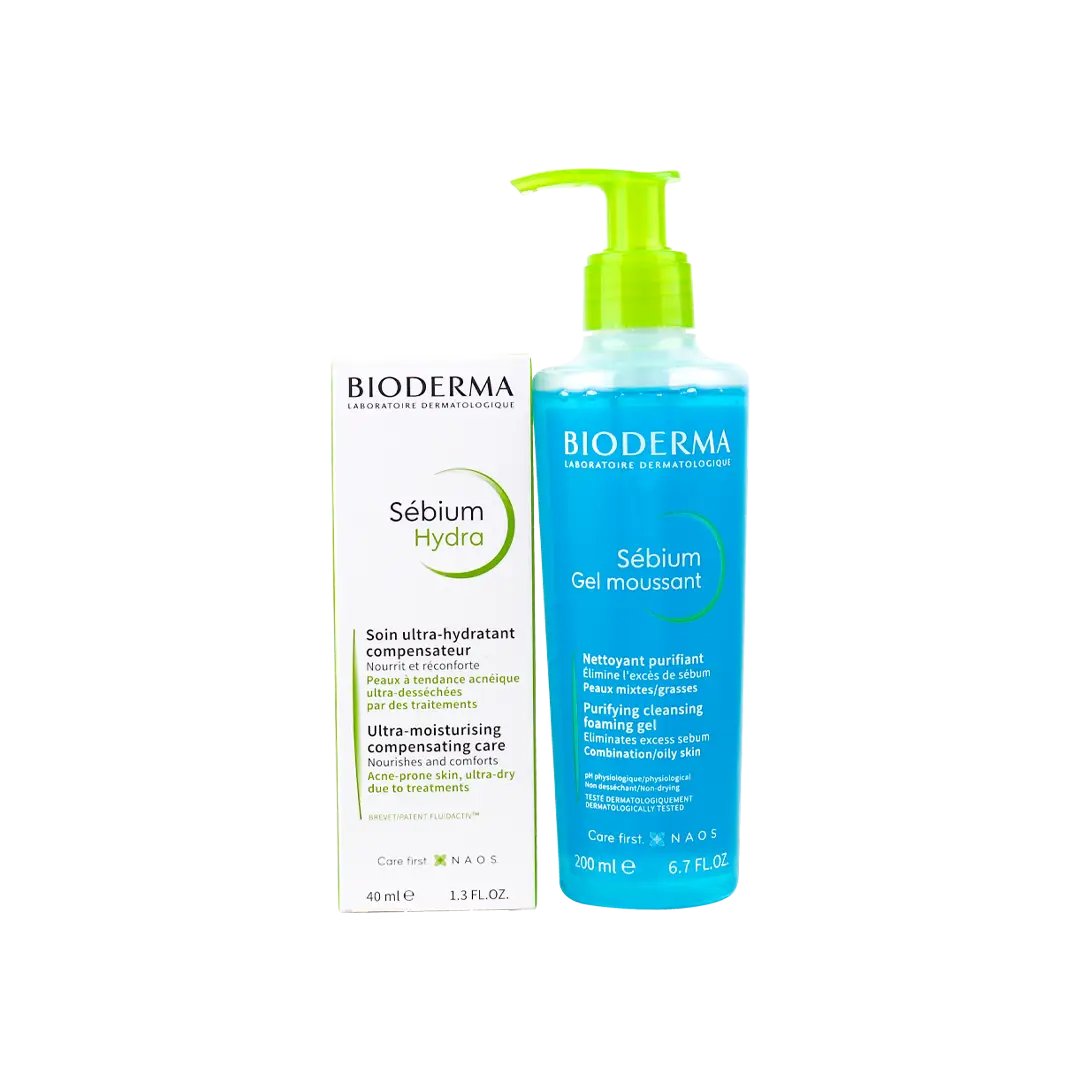 Bioderma Sebium Foaming Gel + Hydra Cream-Set