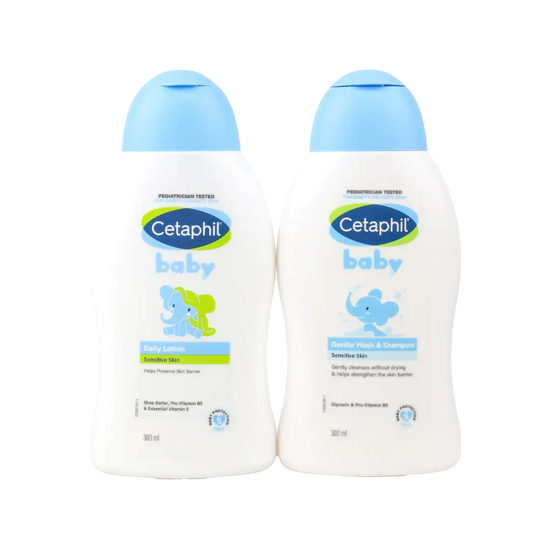 Cetaphil Baby Senstive Skin Wash + Body Lotion-Set