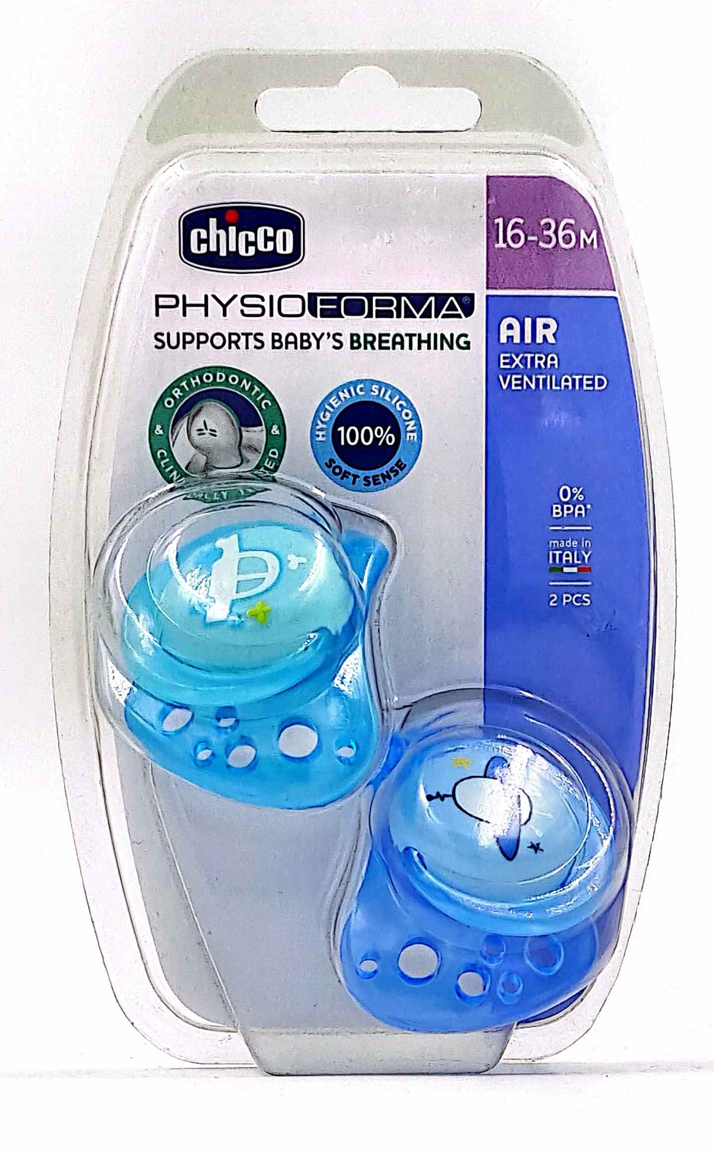 Chicco Chupete Physio Soft Silicona Rosa 16-36M (2 Uds)
