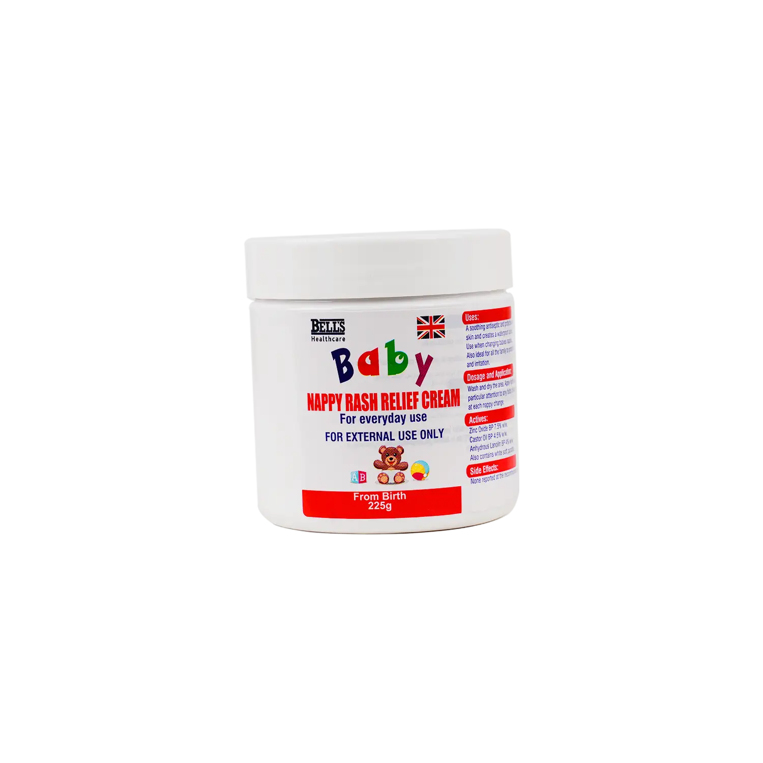 Bells Baby Nappy Rash Relief Cream 225G