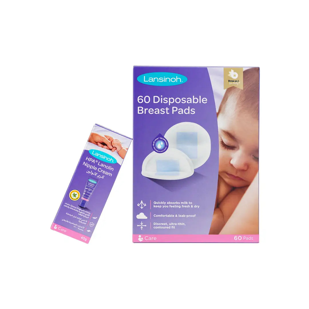Lansinoh Breast Pads + Nipple Cream Set
