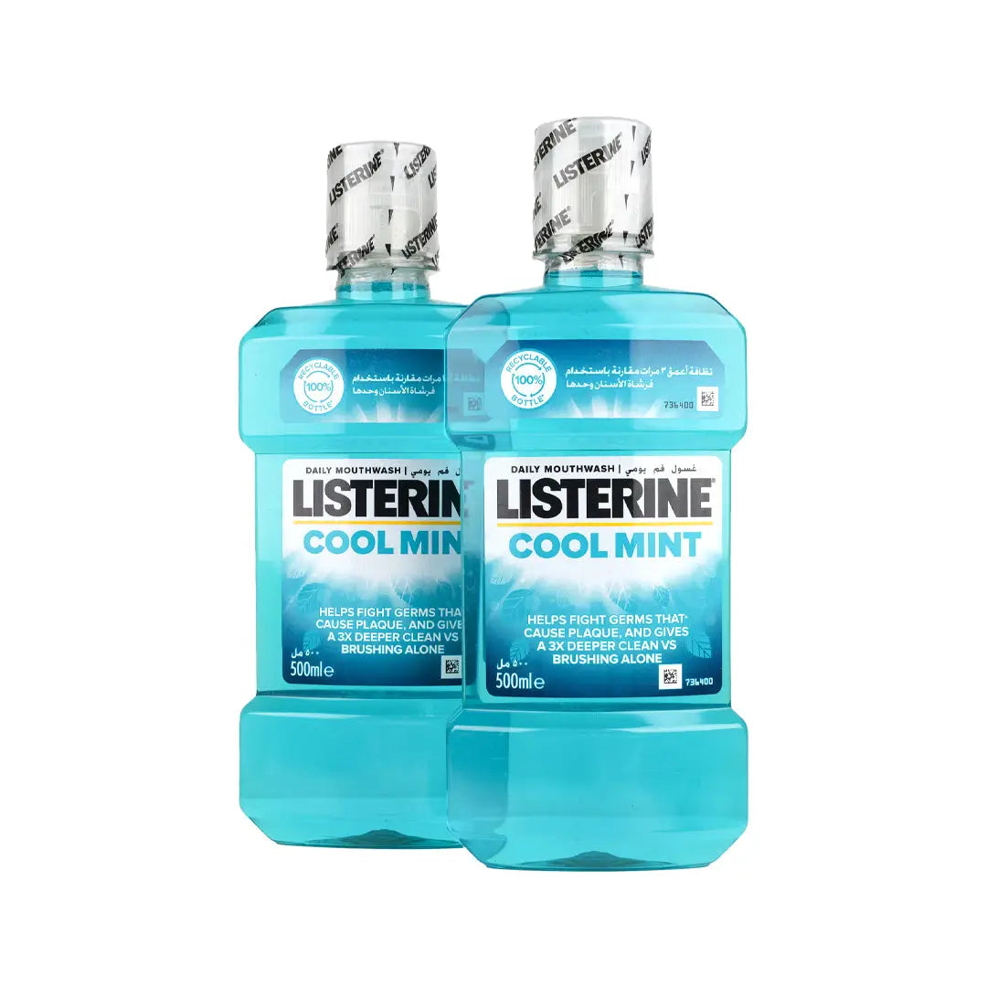 Listerine Cool Mint Mouthwash 500ml Set