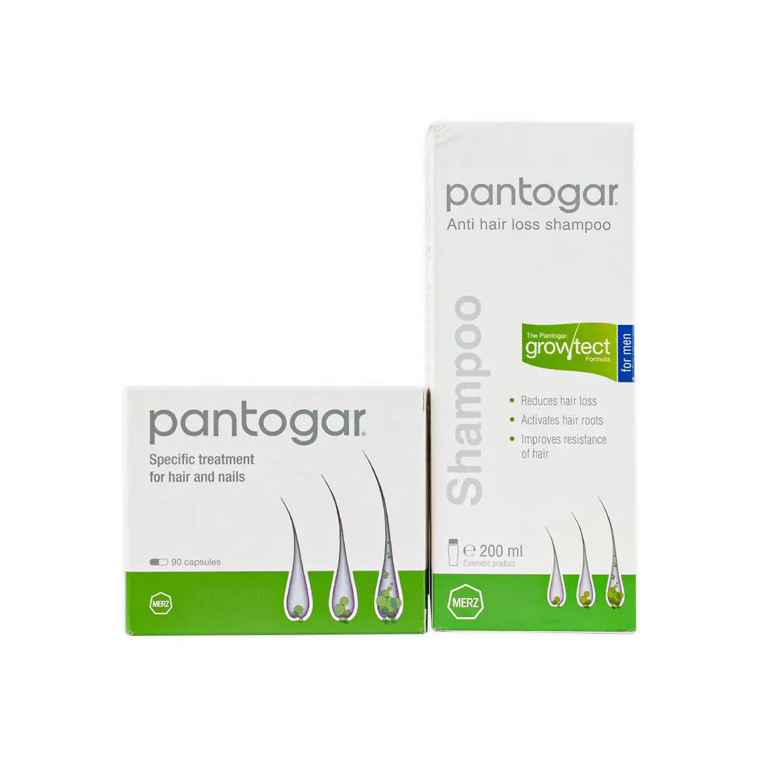 Pantogar Capsules + Shampoo Men Set