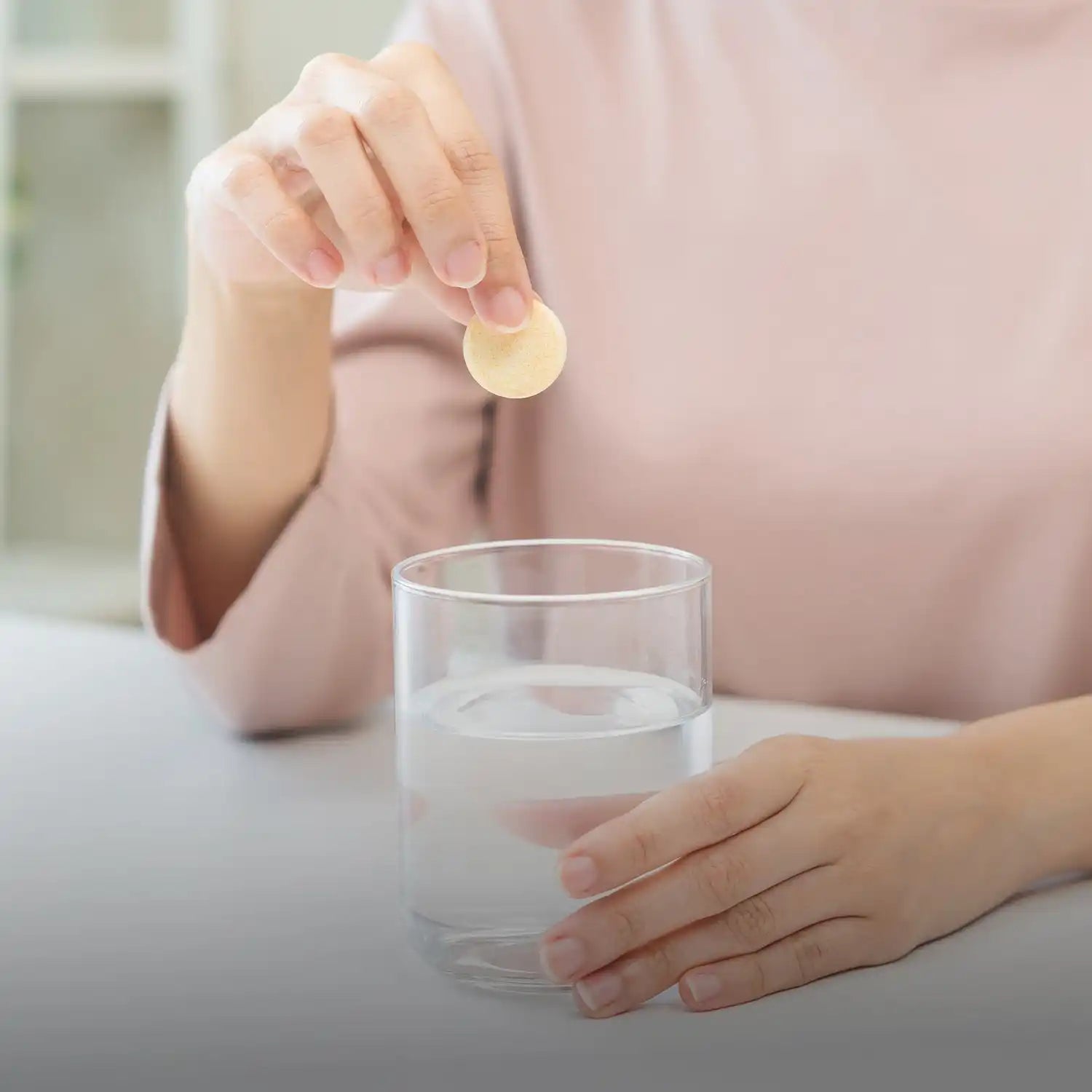 Clear glass water droplet ring