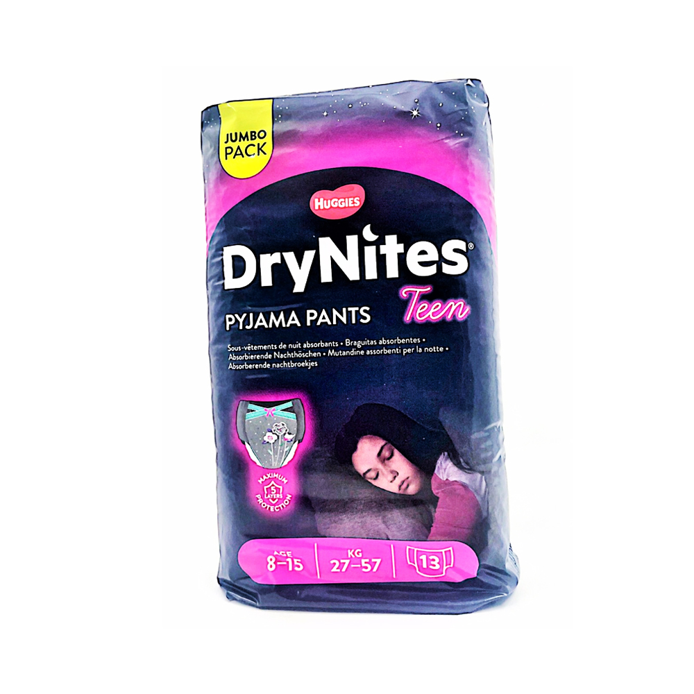 Pack of girls knickers drynites pyjama pants teen (13 uds)