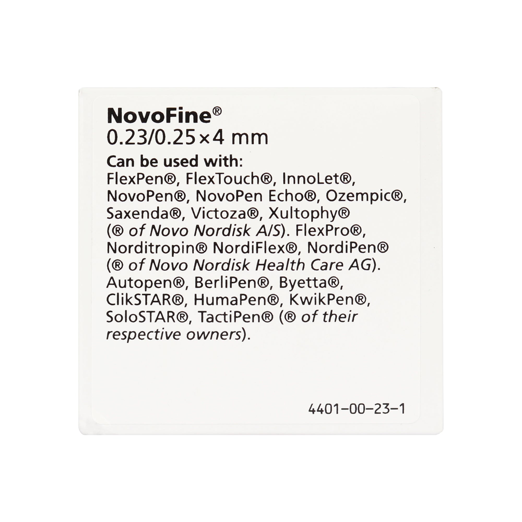 Novofine 32G 100 Pcs Needles-4Mm