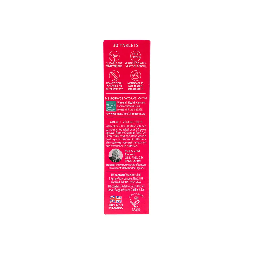 VITABIOTICS MENOPACE 30 TABLETS