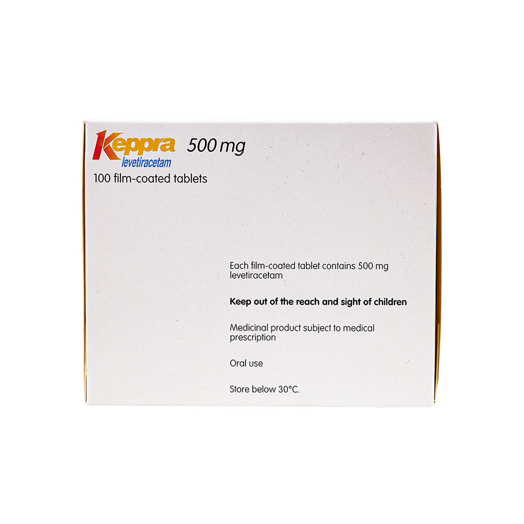 KEPPRA 500MG 100 TAB