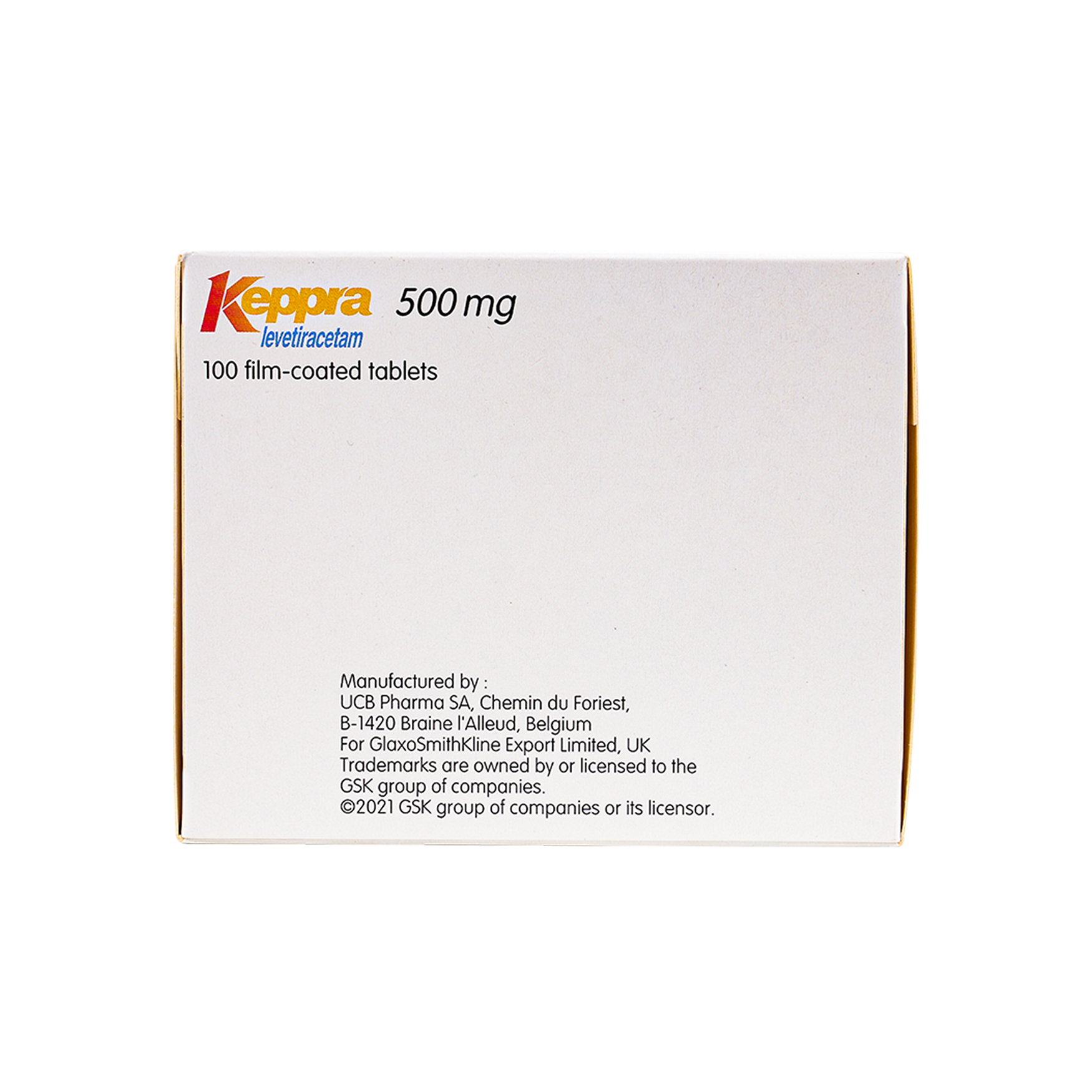 KEPPRA 500MG 100 TAB