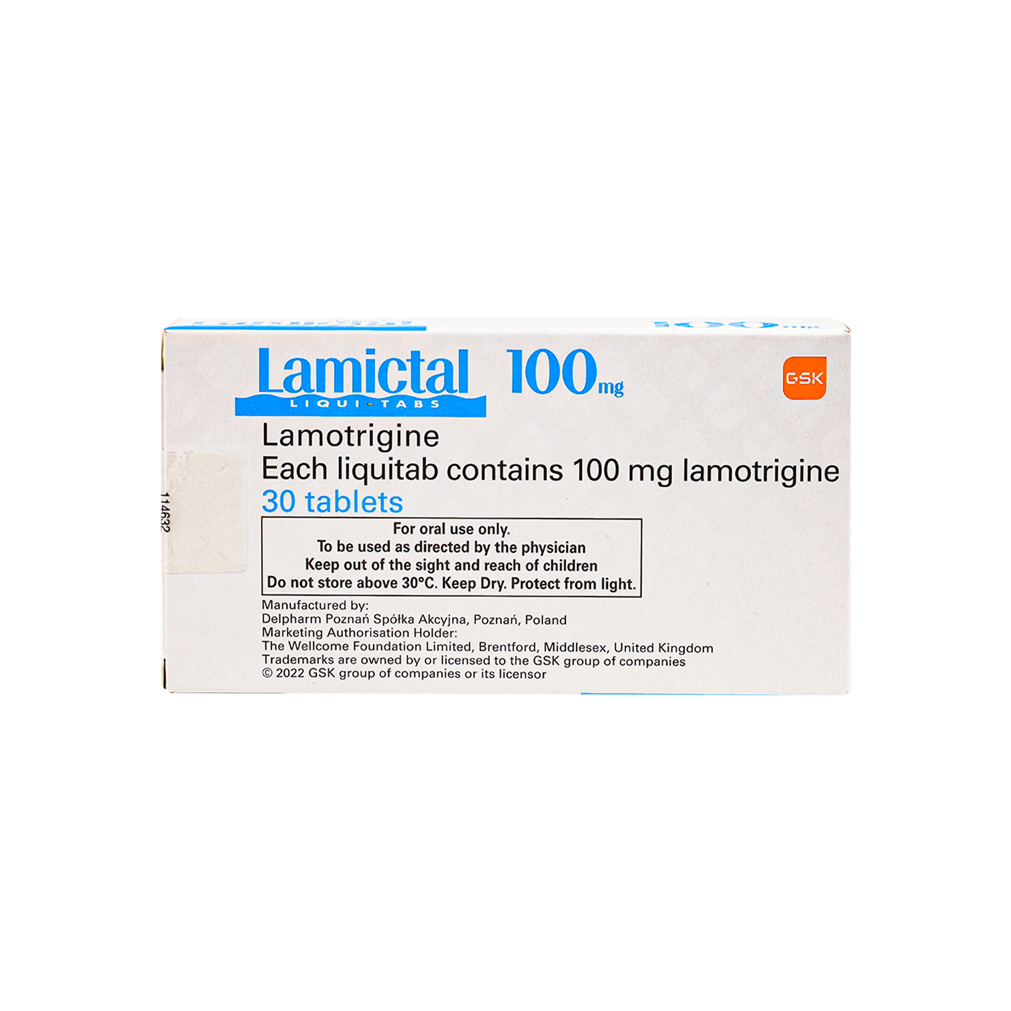 LAMICTAL 100MG 30 TAB