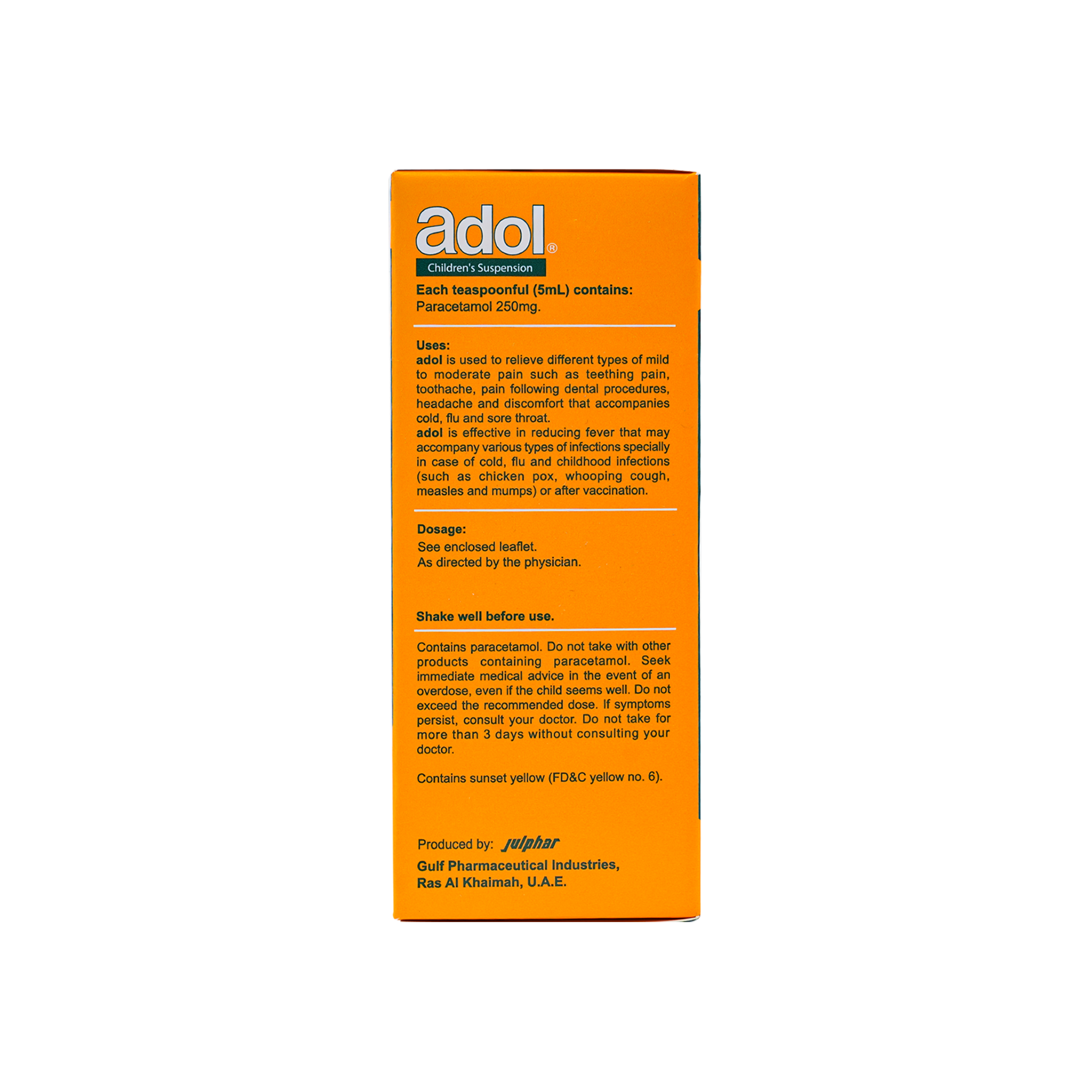 ADOL 250MG SUSPENSION 100 ML