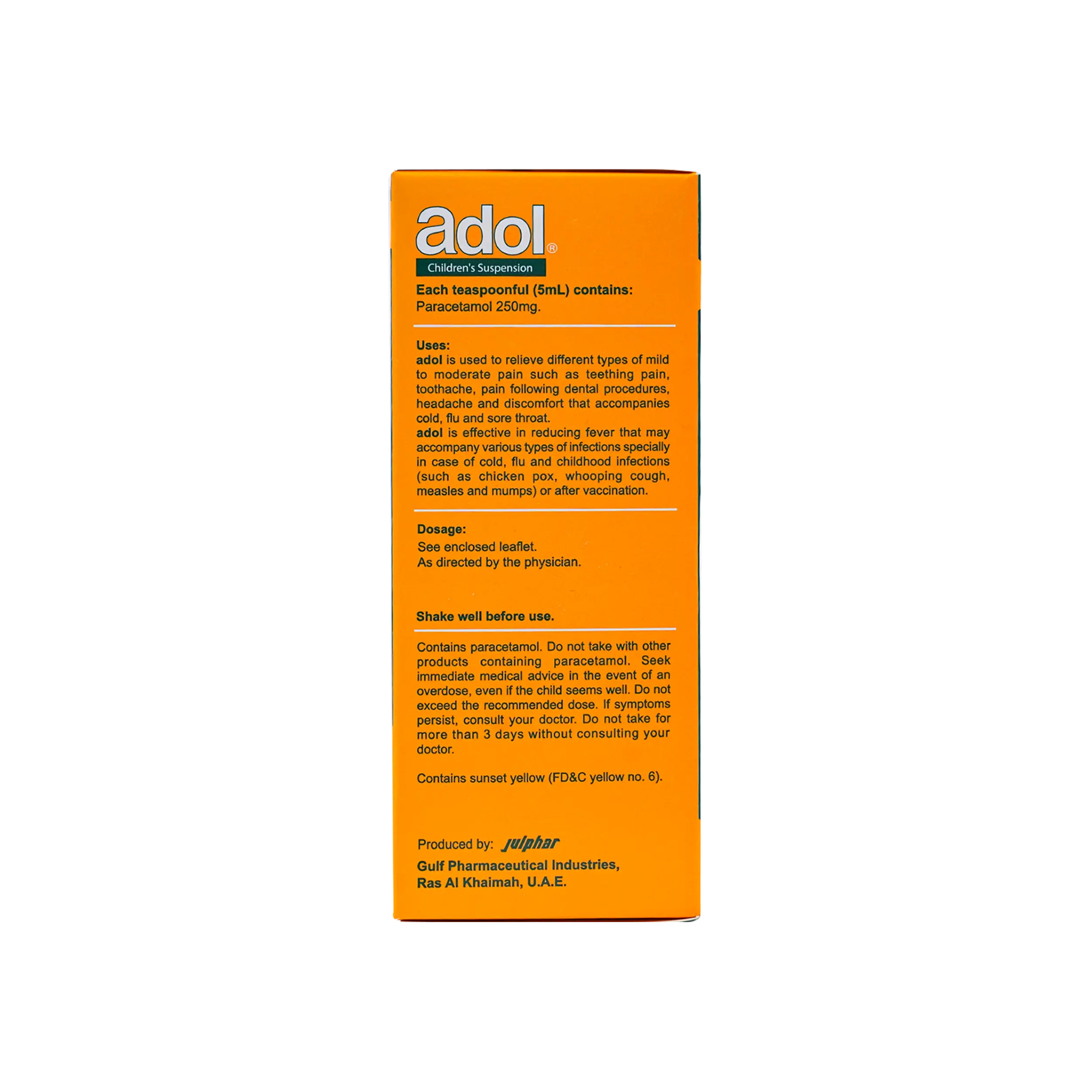 Adol 250Mg Suspension 100 Ml