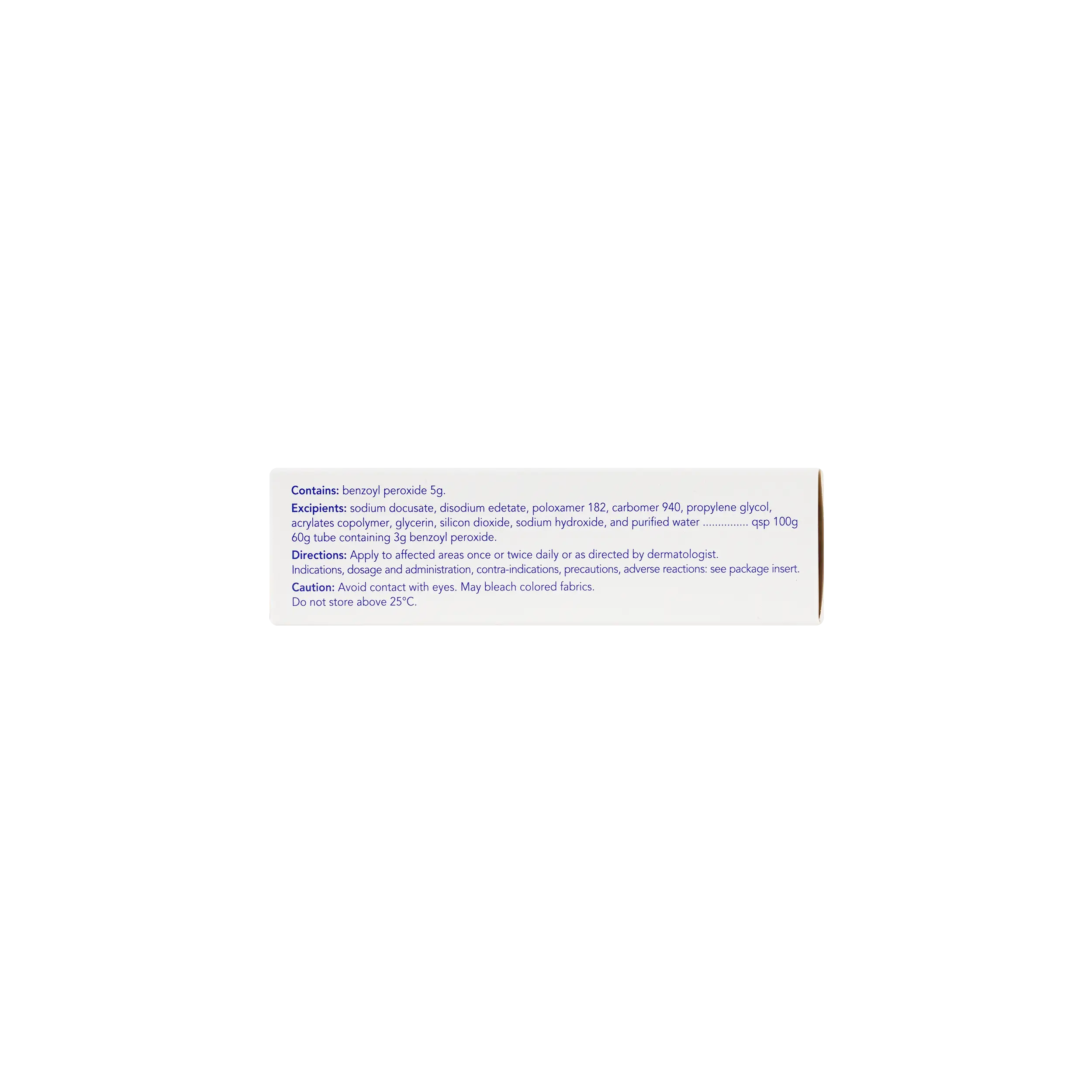 Benzac Ac 5% Gel 60 Gm