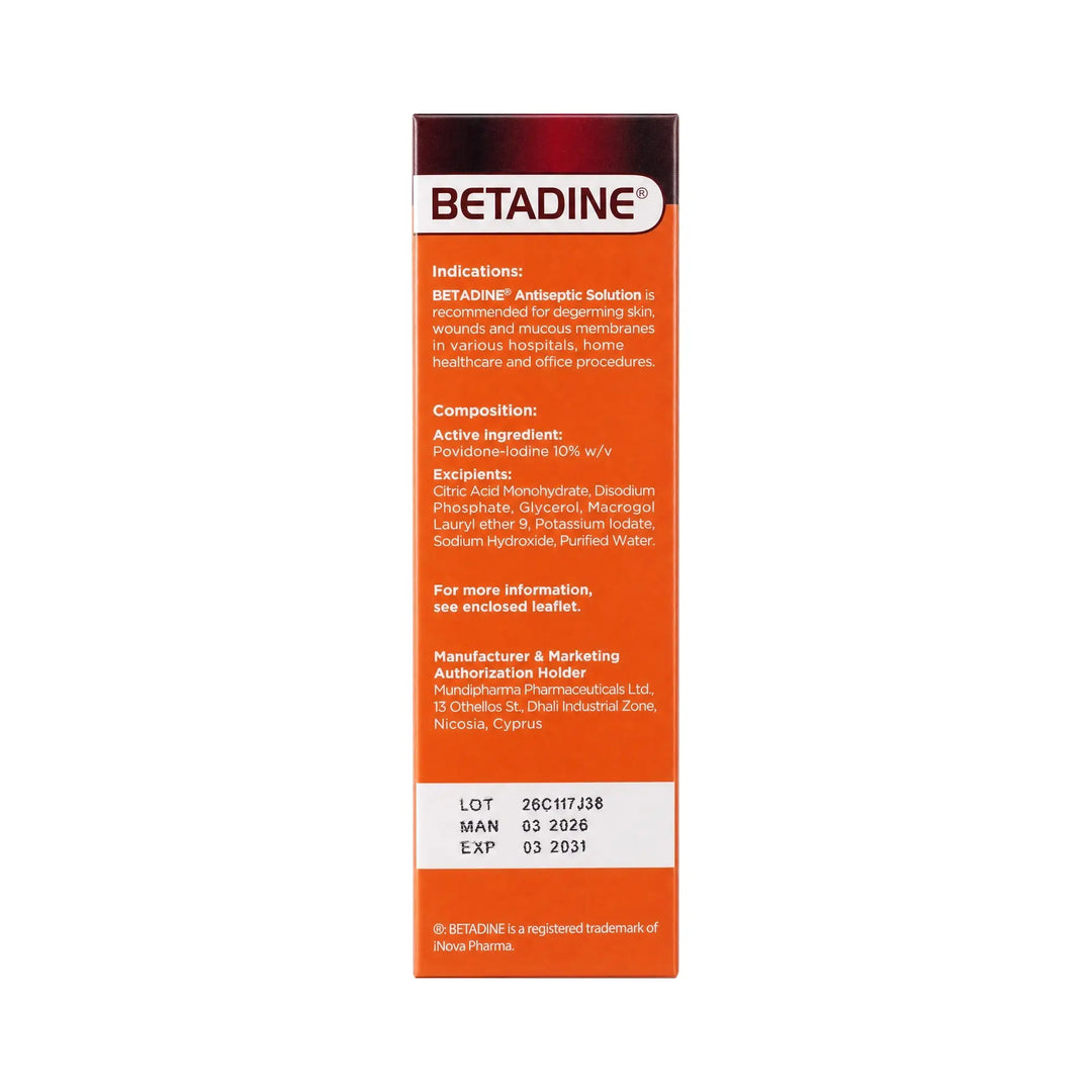 11060-Betadine Antiseptic Solution 120ml +6