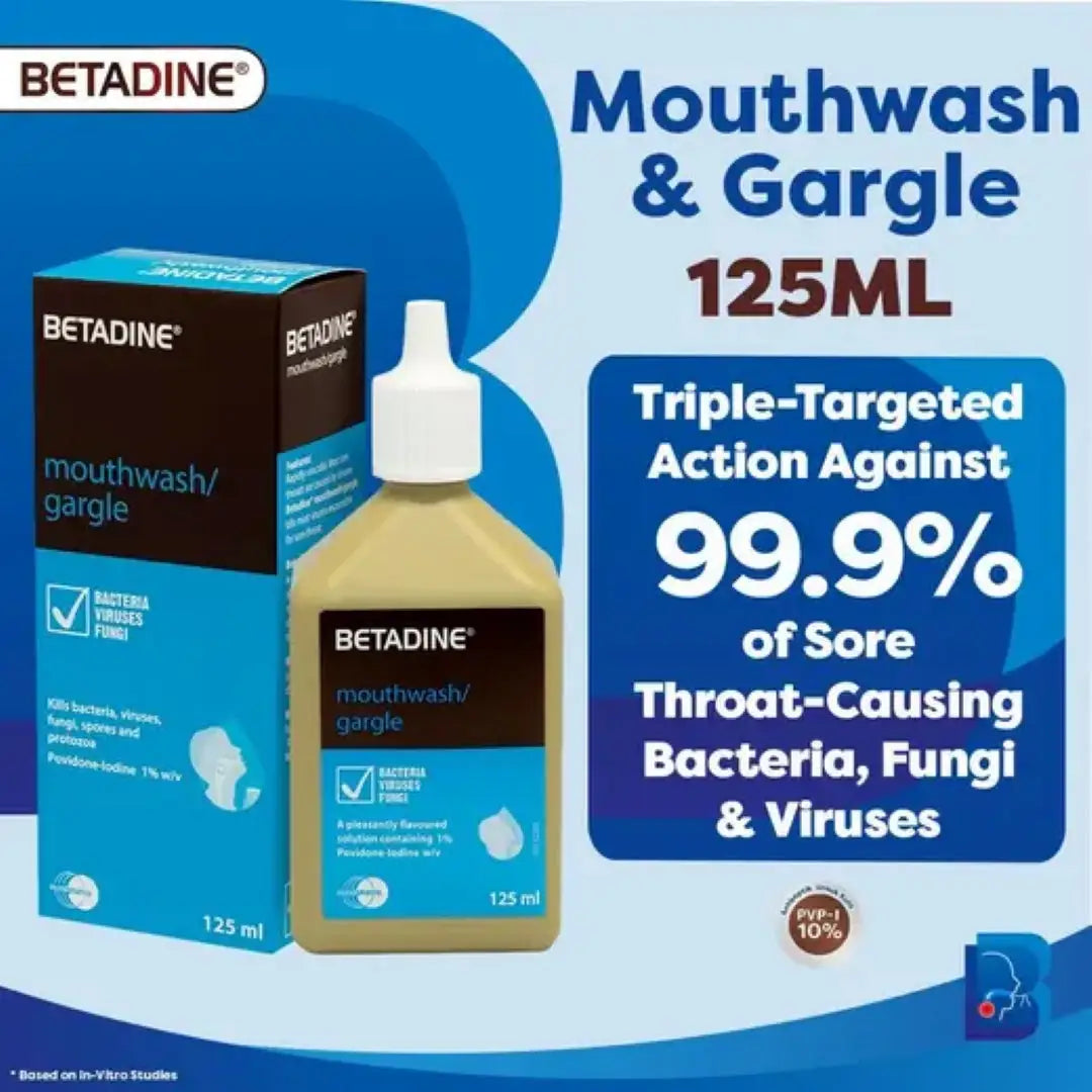 BETADINE GARGLE & MOUTHWASH 125ML