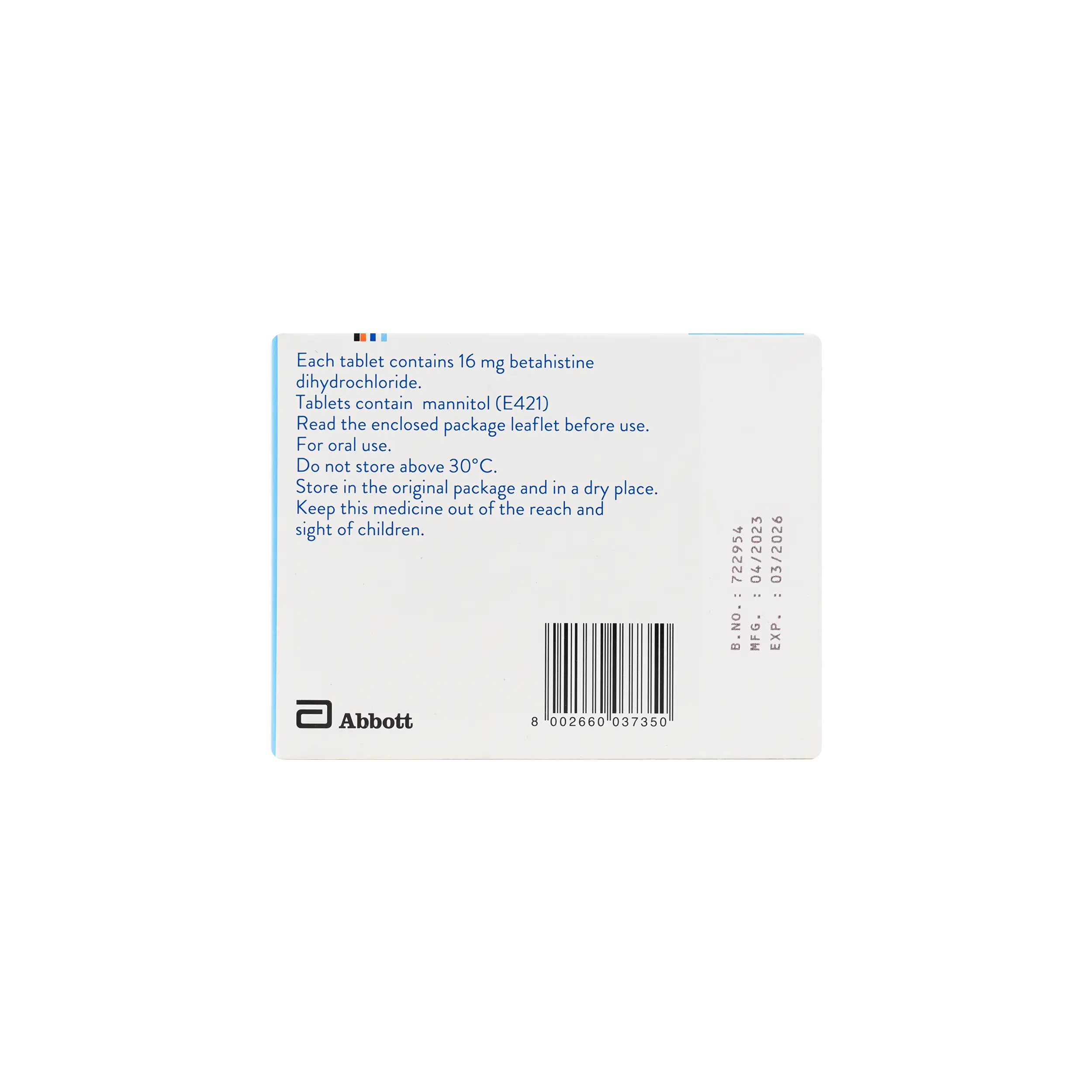 Betaserc 16Mg 60 Tab