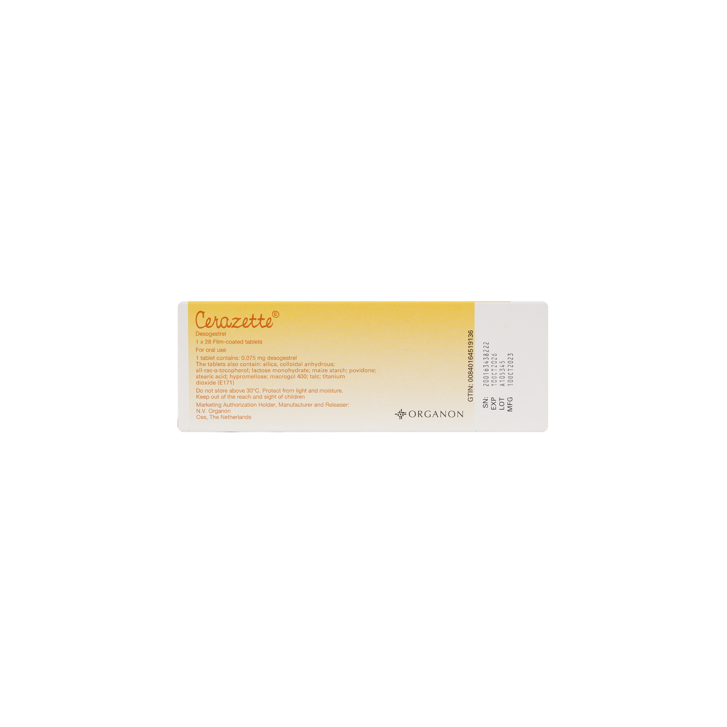 CERAZETTE  0.075MG 28 TAB