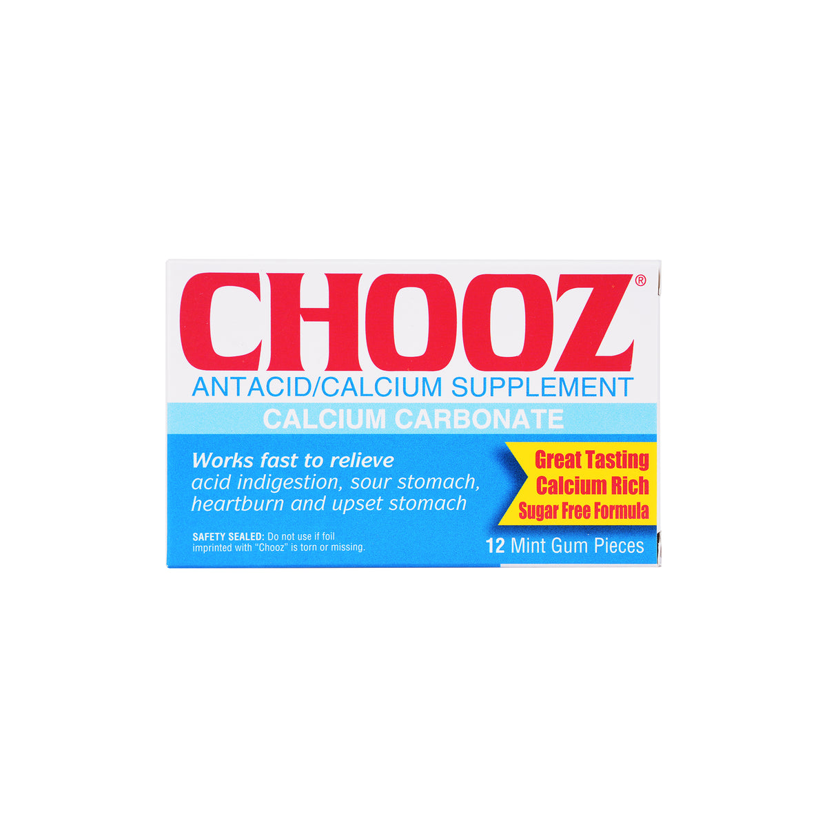 11471-Chooz Antacid 12 Tablets 