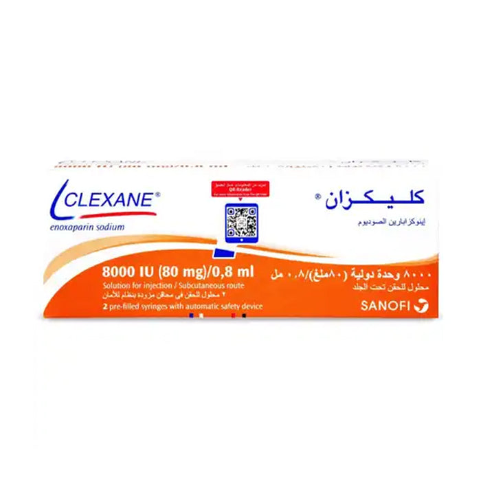 CLEXANE 80MG/0.8ML 2 SYRINGE