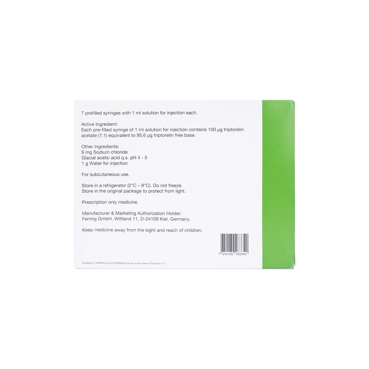 11808-Decapsuleseptyl Soln. For Inj. 0.1Mg/Ml 1Ml 7 Syr +1