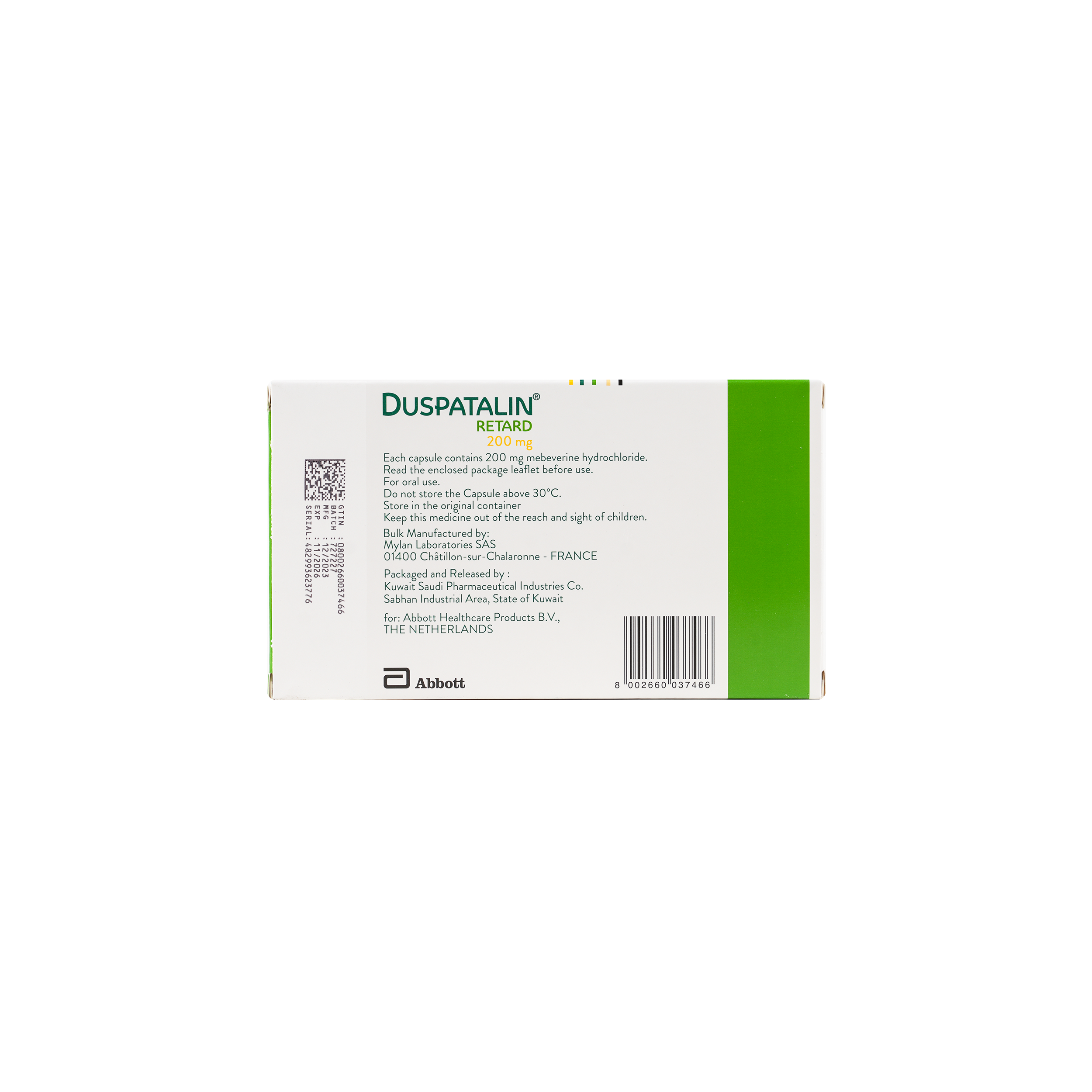 DUSPATALIN RETARD 200MG 30 CAP